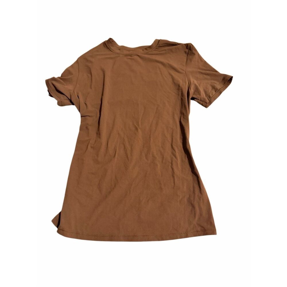 Skims Women's Size Small Brown Short Sleeve T-Shirt Top